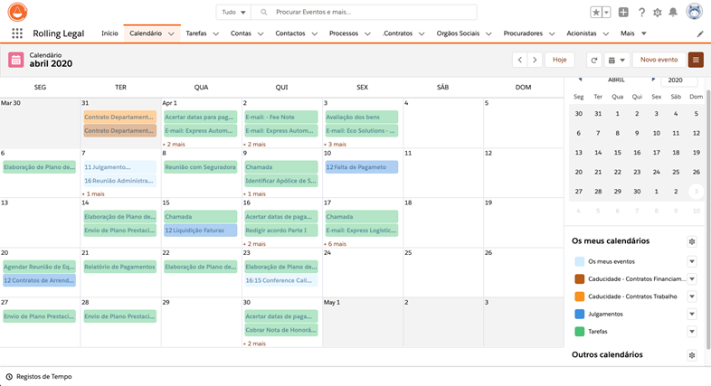 calendário rolling legal