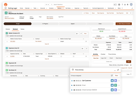 Matter, Task and Expenses Management