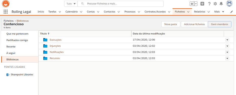 Partilha de ficheiros Rolling Legal